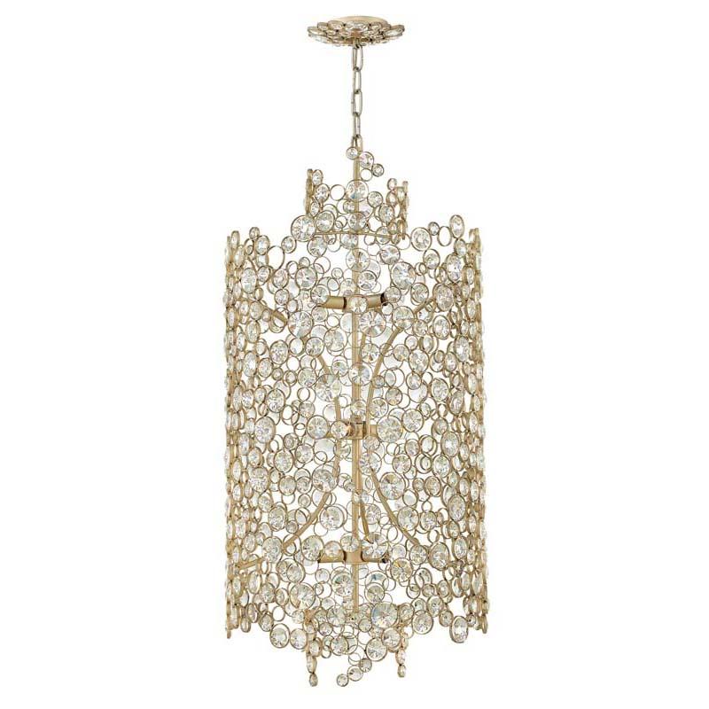 Fredrick Ramond FR44819SLF Chandelier Anya Silver Leaf Pendant Lights