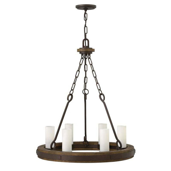 Fredrick Ramond FR48435IRN Chandelier Cabot Rustic Iron Pendant Lights