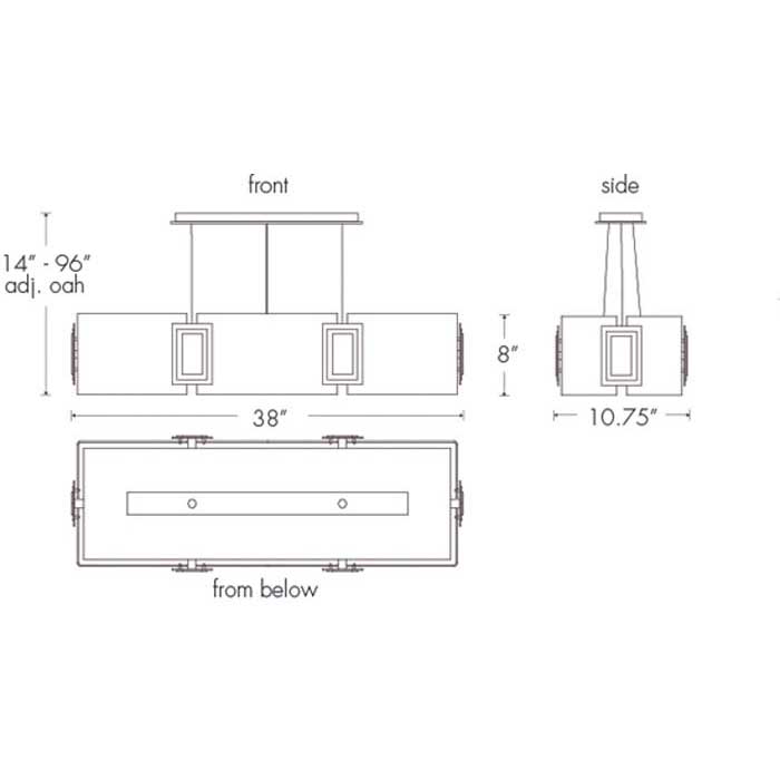 Genesis 11210-SFM Indoor/Outdoor Semi Flush Mount Pendant By Ultralights Lighting Additional Image 1
