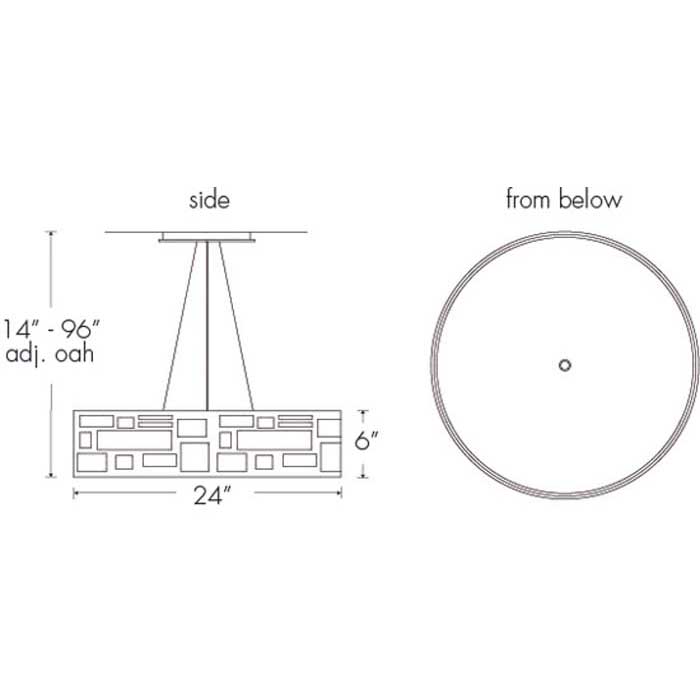 Genesis 11211-24-SFM Indoor/Outdoor Semi Flush Mount Pendant By Ultralights Lighting Additional Image 1