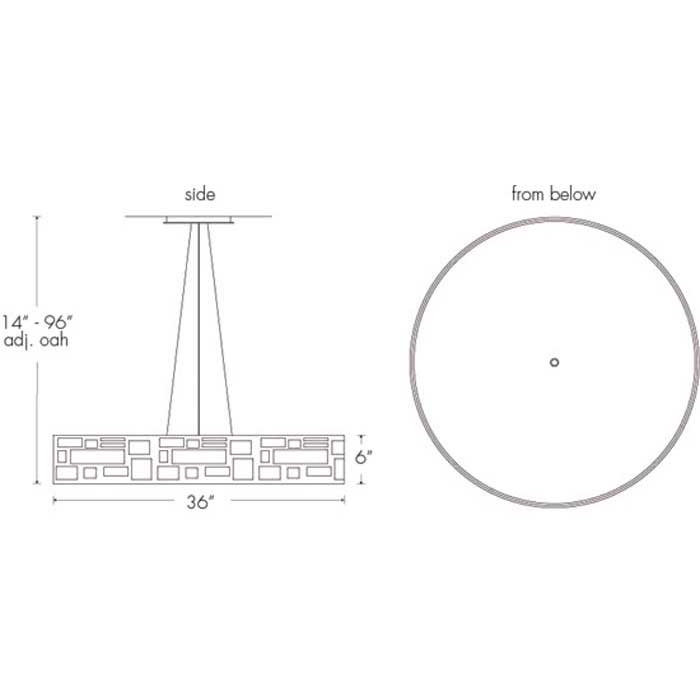 Genesis 11211-36-SFM Indoor/Outdoor Semi Flush Mount Pendant By Ultralights Lighting Additional Image 1