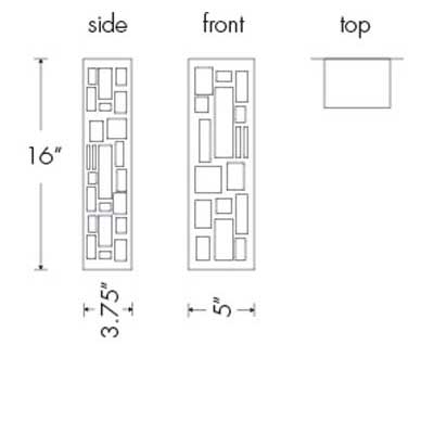 Genesis 11218-16-HM Outdoor Horizontal Mounting Wall Sconce By Ultralights Lighting Additional Image 1