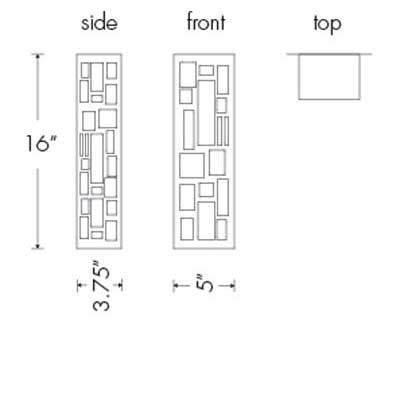Genesis 11218-16-VM Outdoor Vertical Mounting Wall Sconce By Ultralights Lighting Additional Image 1