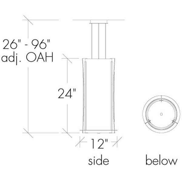 Genesis 15337-SM Indoor/Outdoor Stem Mount Pendant By Ultralights Lighting Additional Image 1