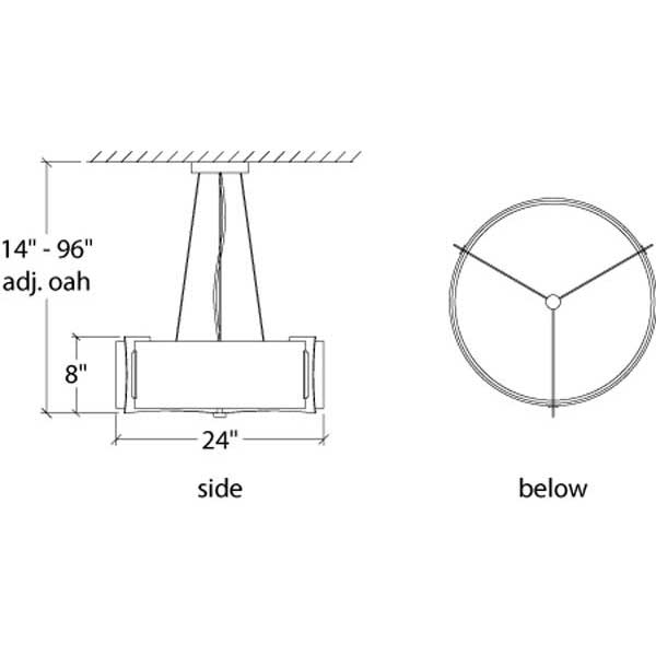 Genesis 17391-24-SM Indoor/Outdoor Stem Mount Pendant By Ultralights Lighting Additional Image 2