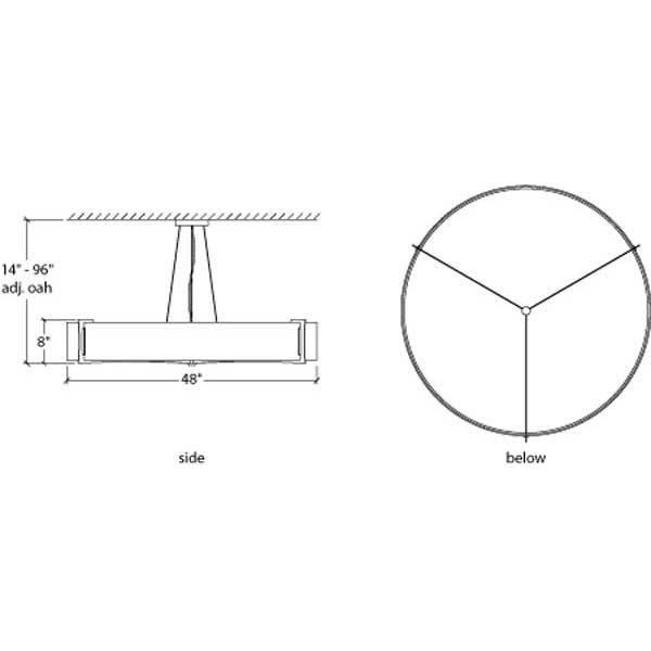 Genesis 17391-48-SM Indoor/Outdoor Stem Mount Pendant By Ultralights Lighting Additional Image 2