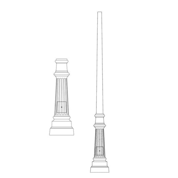 Hadco Urban P2500 Series Poles (P2520, P2525, P2540, P2550, P2555, P2560, P2565) Poles and Brackets