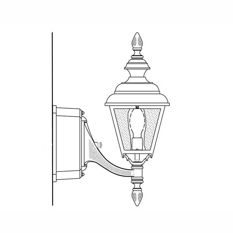 Hadco Urban Plymouth Arm Mount (9900) Outdoor Wall Lights Additional Image 2