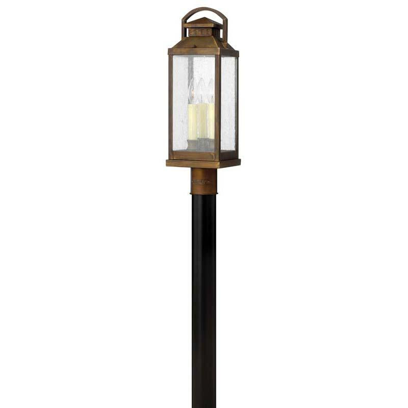 Hinkley Revere 3-Light Outdoor Light In Blackened Brass