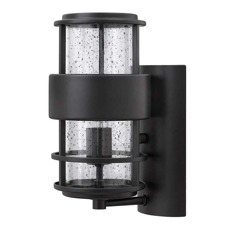 Hinkley 1900SK Outdoor Saturn Satin Black Wall Lights