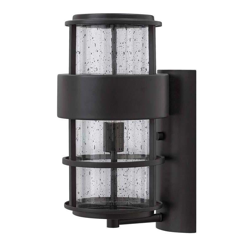 Hinkley 1904SK Outdoor Saturn Satin Black Wall Lights