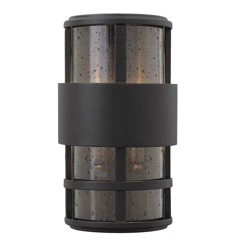 Hinkley 1908SK Outdoor Saturn Satin Black Wall Lights