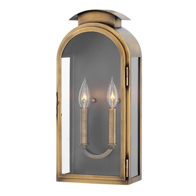 Hinkley 2524LS Outdoor Rowley Light Antique Brass Wall Lights
