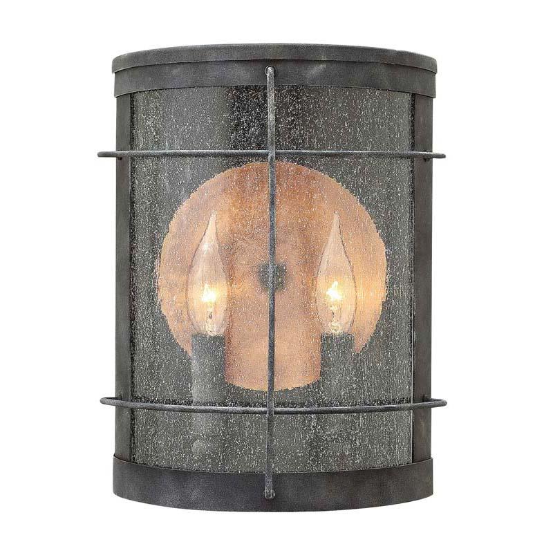 Hinkley 2624DZ Outdoor Newport Aged Zinc Wall Lights