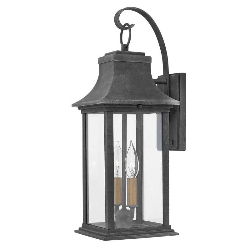 Hinkley 2934 Outdoor Adair Aged Zinc Wall Lights