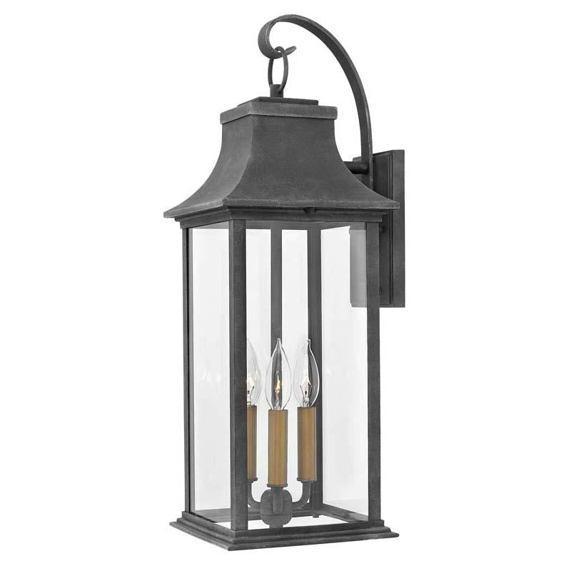 Hinkley 2935 Outdoor Adair Aged Zinc Wall Lights