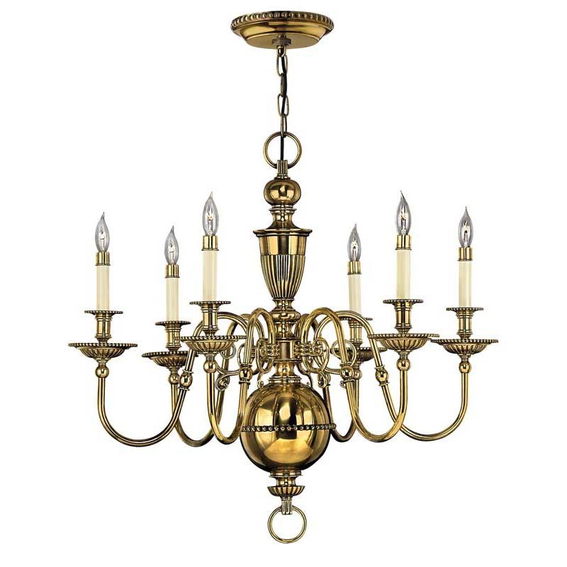 Hinkley 4416BB Chandelier Cambridge Burnished Brass Pendant Lights