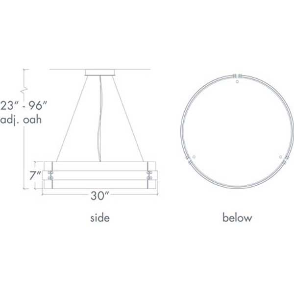 Invicta 16354-30-CH Indoor/Outdoor Cable Hung Pendant By Ultralights Lighting Additional Image 1