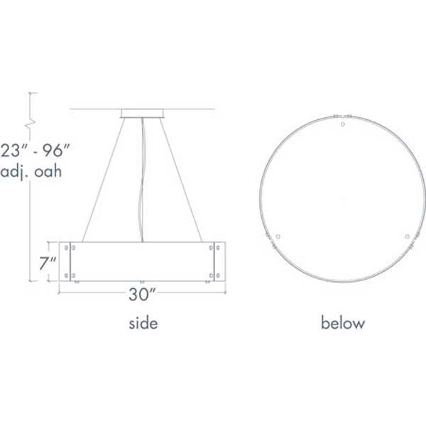 Invicta 16359-30-CH Indoor/Outdoor Dark Iron Cable Hung Pendant By Ultralights Lighting Additional Image 2