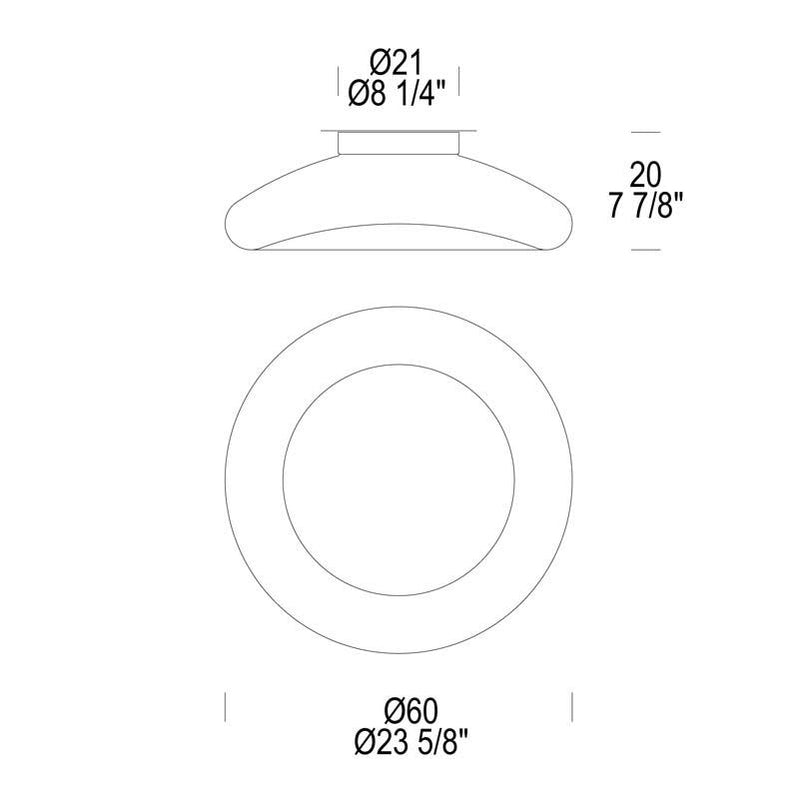 Keyra LED Ceiling Lamp By Leucos Lighting