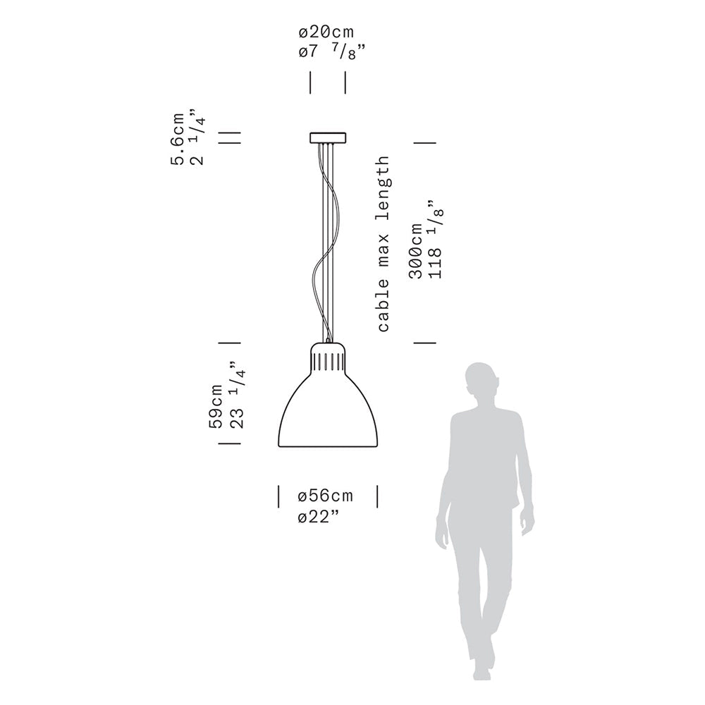 Leucos Lighting JJ Great S Body Only LED Dome Pendant