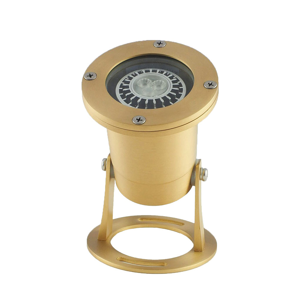 Lightcraft Outdoor Natural Brass Neptune Underwater Light-MR16 12V