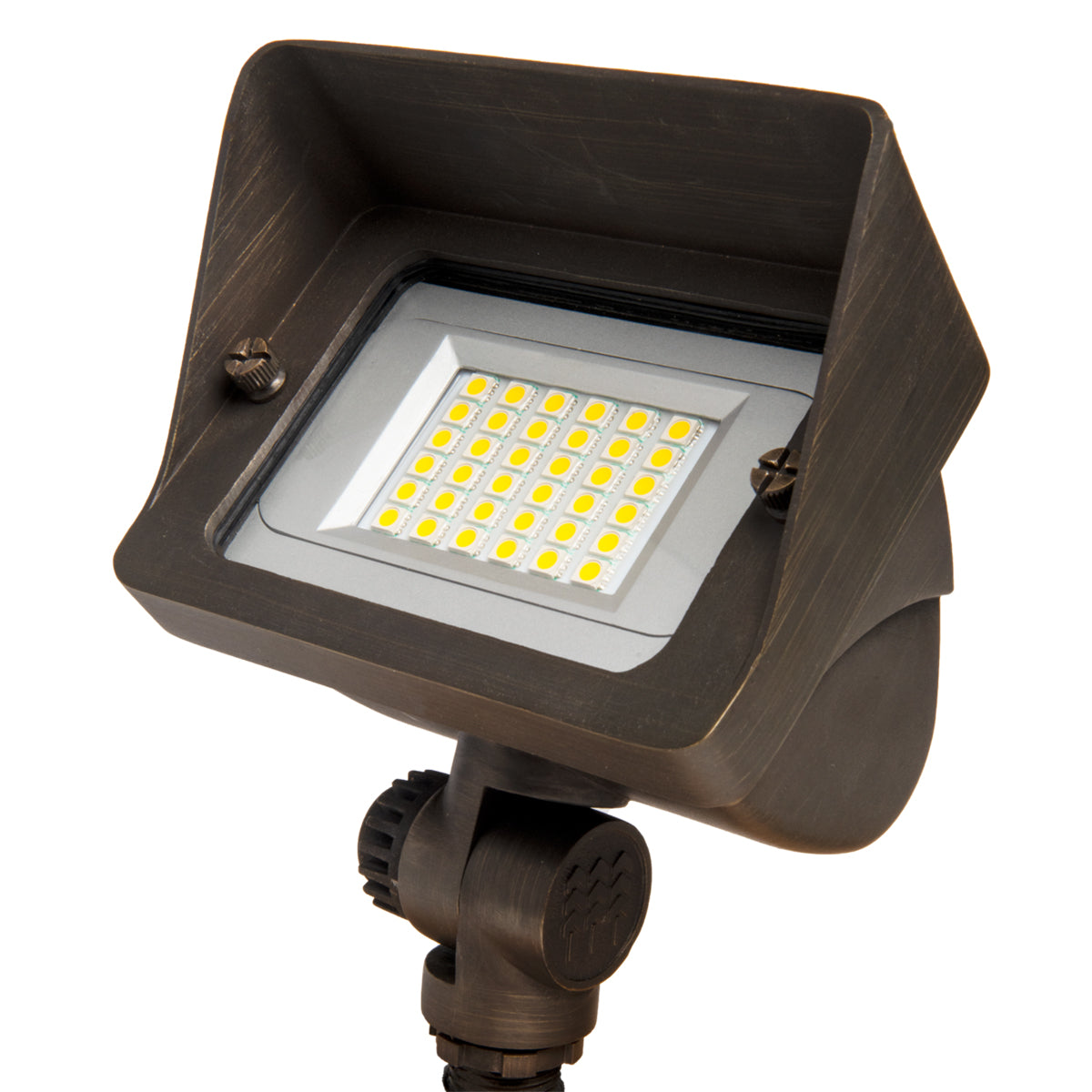 Rectangular Up Light Lite the Nite Brass LARGE Rectangle Up Light 11W 12/24V AC/DC Integrat