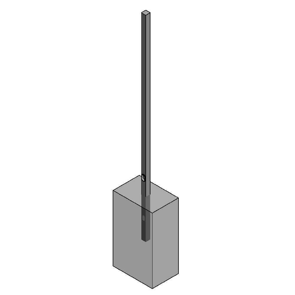 Lyte Poles 105-EMB Square Straight Aluminum Embedded Poles
