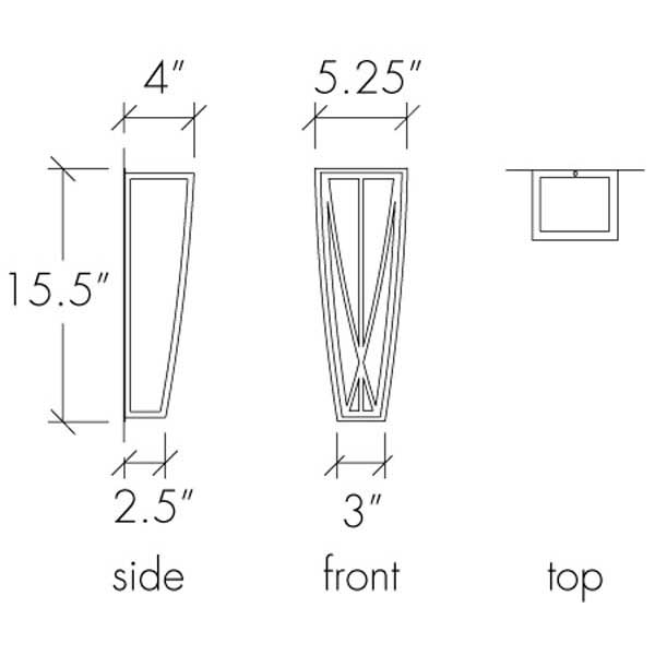 Profiles 15341 Indoor/Outdoor Wall Sconce By Ultralights Lighting Additional Image 1