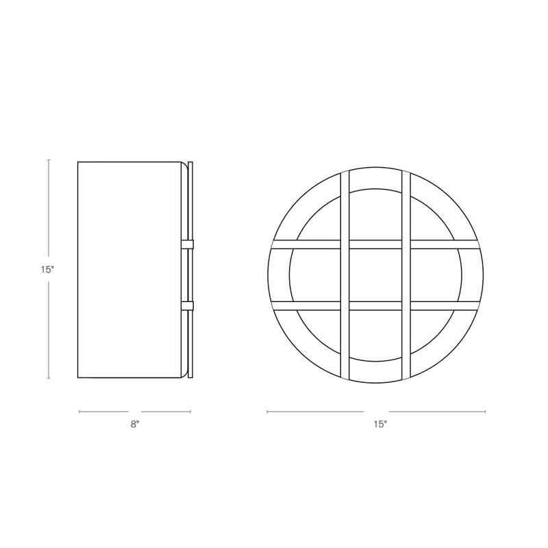 SPJ Lighting SPJ-313-9 12.5W Nautical Wall Mount 120V