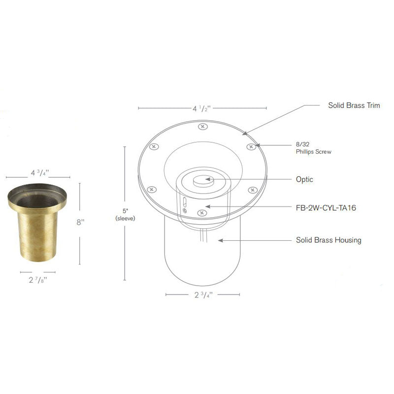 SPJ Lighting SPJ-CBWL-16 3W LED Adjustable Cast Brass Well Light 12V - Seginus Lighting