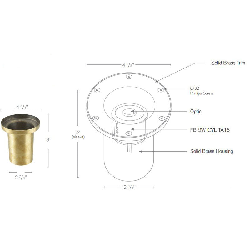 SPJ Lighting SPJ-CBWL-16 6W LED Adjustable Cast Brass Well Light 12V - Seginus Lighting