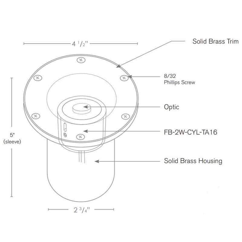 SPJ Lighting SPJ-CBWL-16 8W LED Adjustable Cast Brass Well Light 12V - Seginus Lighting