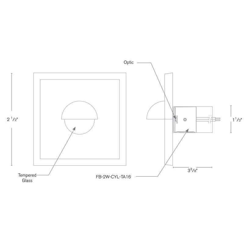 SPJ Lighting SPJ-GDG-3SQ 2W LED Recessed Mini Accent Light - Seginus Lighting