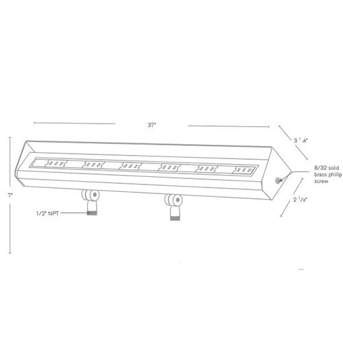 SPJ Lighting SPJ-LSL-36 18W LED Solid Brass Wash Light with Shroud