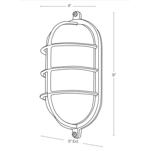 SPJ Lighting SPJ-NS-W91 Nautical Flush Mount Medium Base