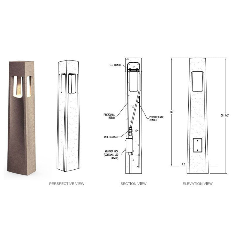 SPJ Lighting SPJ-PCL-A36-BG 20W Bollards