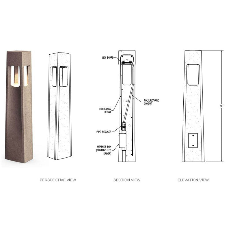 SPJ Lighting SPJ-PCL-A36-SM 20W Bollards