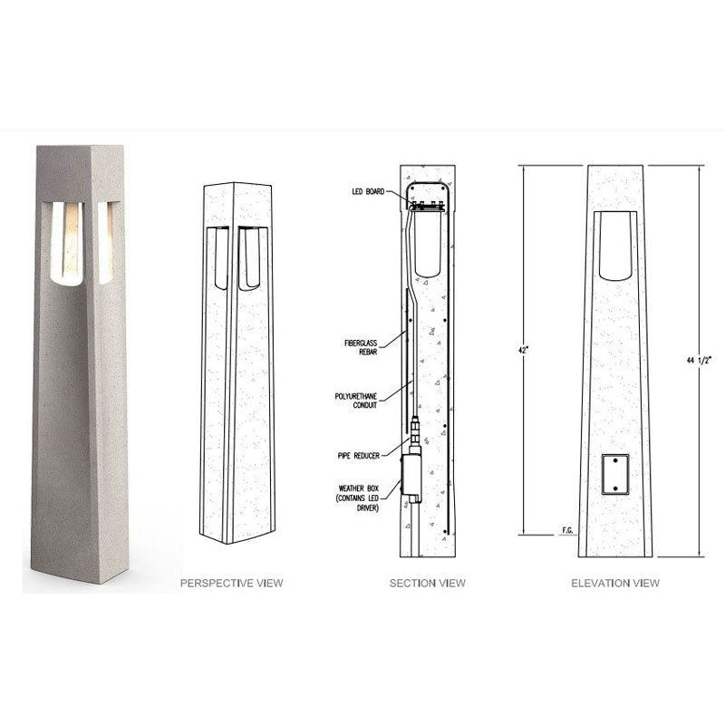 SPJ Lighting SPJ-PCL-A42-BG 20W Bollards