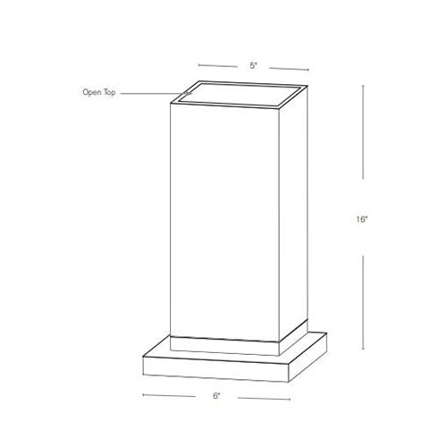 SPJ Lighting SPJ-PLO-16 PVDS Solid Brass Onyx Patio Light Rechargeable Battery