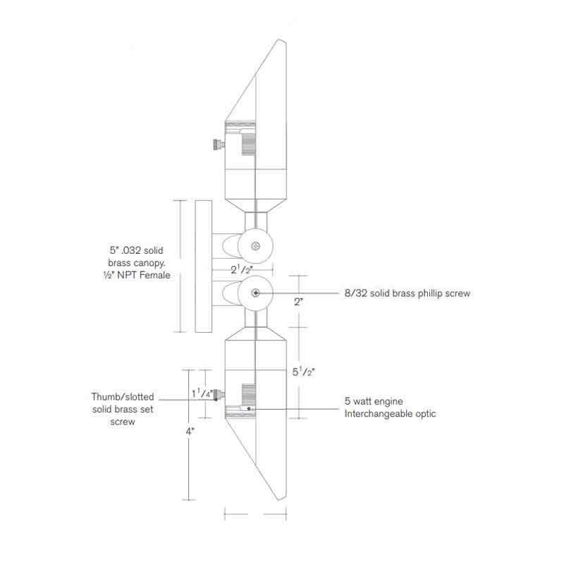 SPJ Lighting SPJ-SN2-MOD 3W LED Directional Up & Down Light 12V - Seginus Lighting