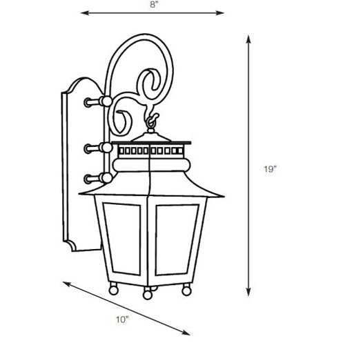 SPJ Lighting SPJ-WS1600 Scroll Mount 120V