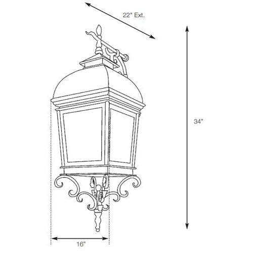 SPJ Lighting SPJ-WS4300 Scroll Mount 120V