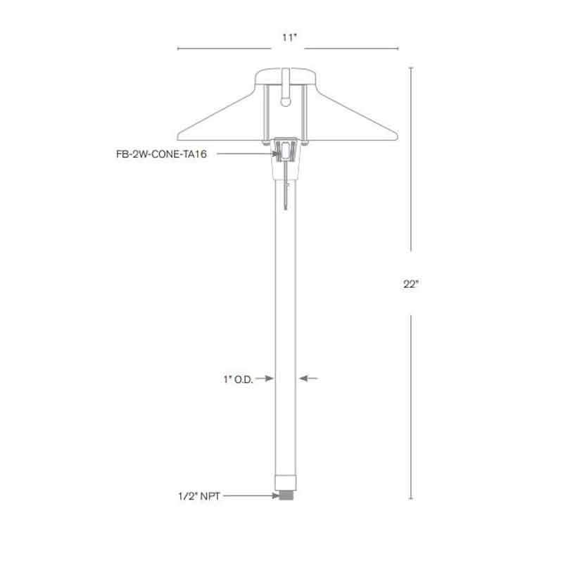 SPJ Lighting SPJ07-11 2W LED Pathway Light 12V