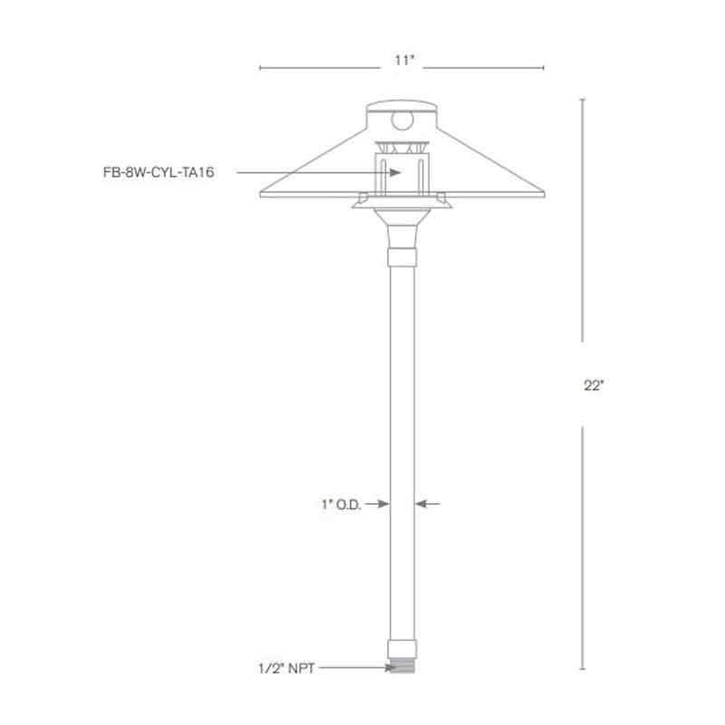 SPJ Lighting SPJ07-11-CP10 6W LED Pathway Light 12V