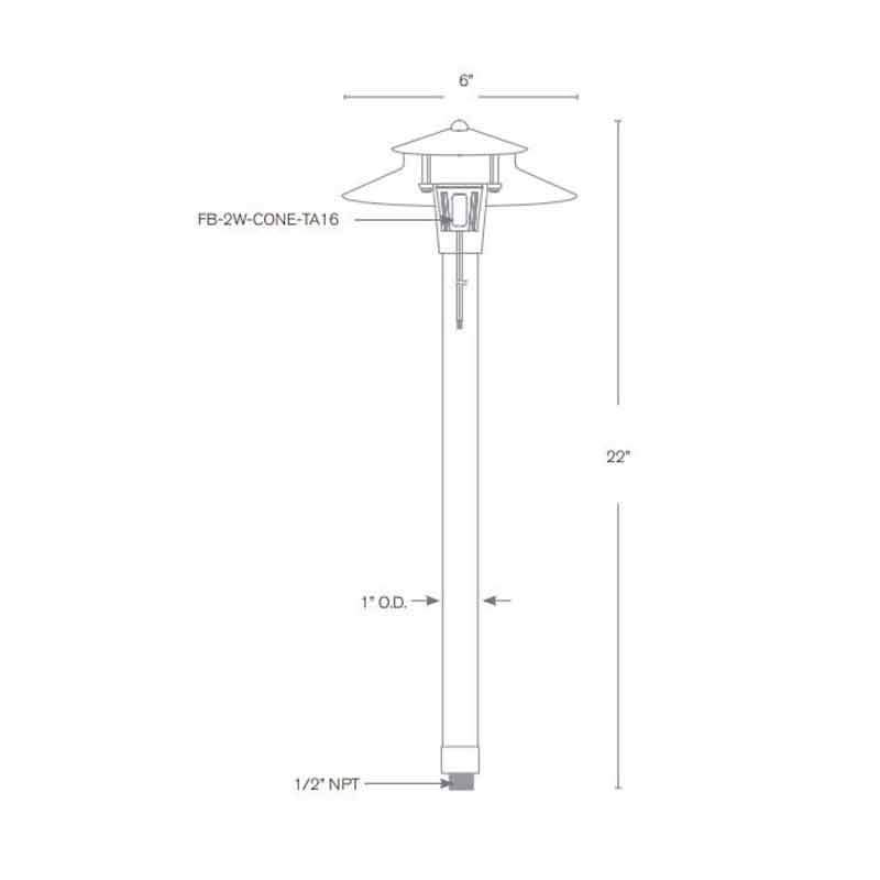 SPJ Lighting SPJ07-14 2W LED Decorative Pathway Light 12V