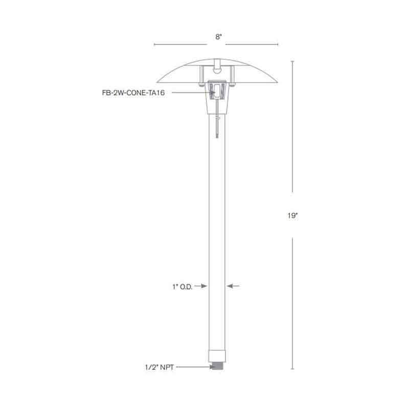 SPJ Lighting SPJ09-06 2W LED Walkway Light 12V