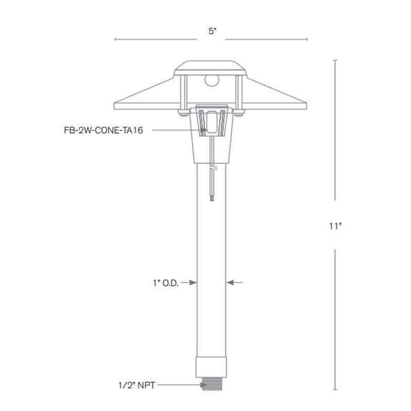 SPJ Lighting SPJ10-05-PETITE 2W LED Petite Path Light 12V