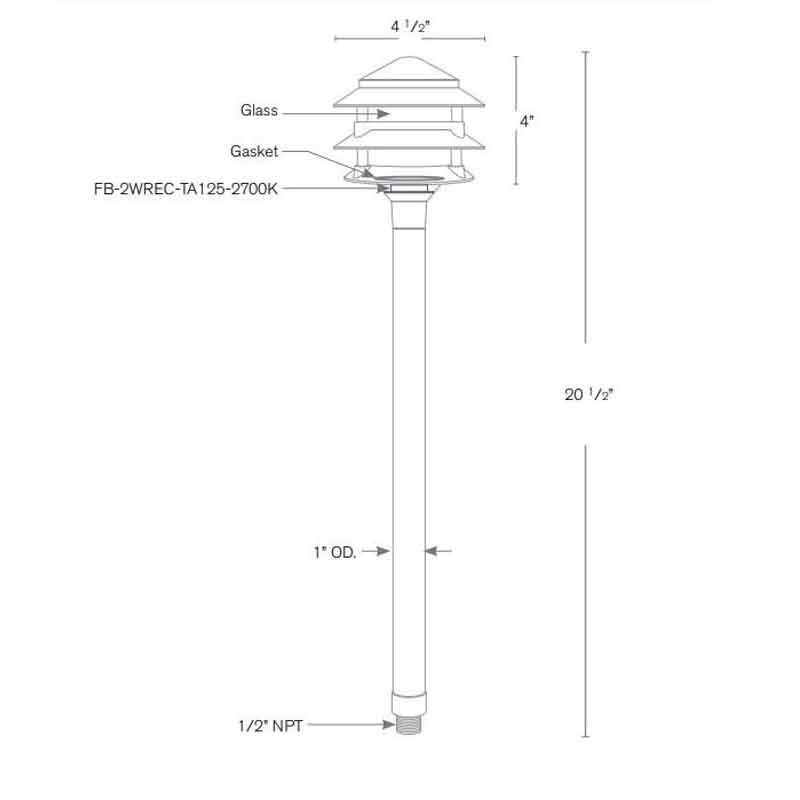 SPJ Lighting SPJ12-01B-CB 2W LED Pagoda Light