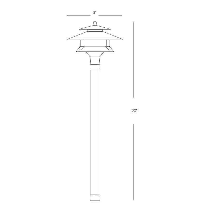 SPJ Lighting SPJ126-1 2W LED Pagoda Light 120V